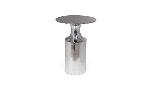 14.5" Silver Aluminum Side Table