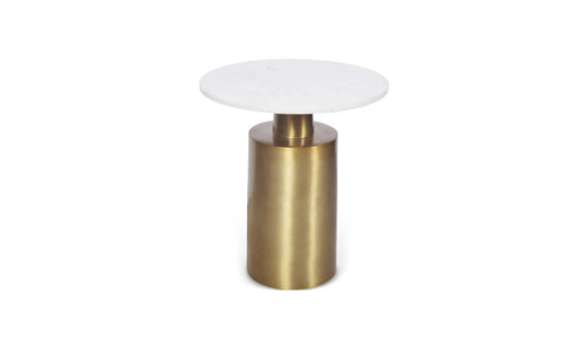 18" Gold Marble Side Table
