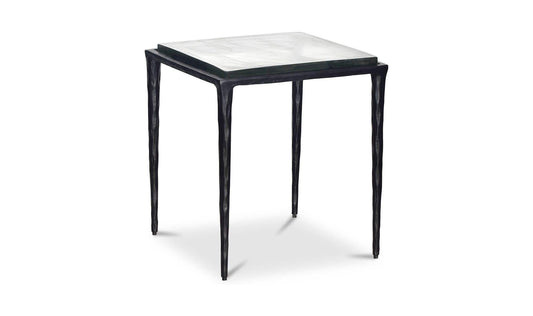19" Clear Aluminum Side Table
