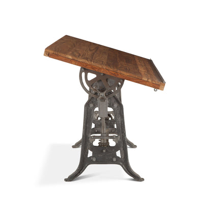 63" Natural Wood Adjustable Drafting Desk