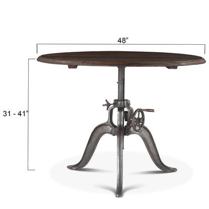 48" Weathered Teak Round Table