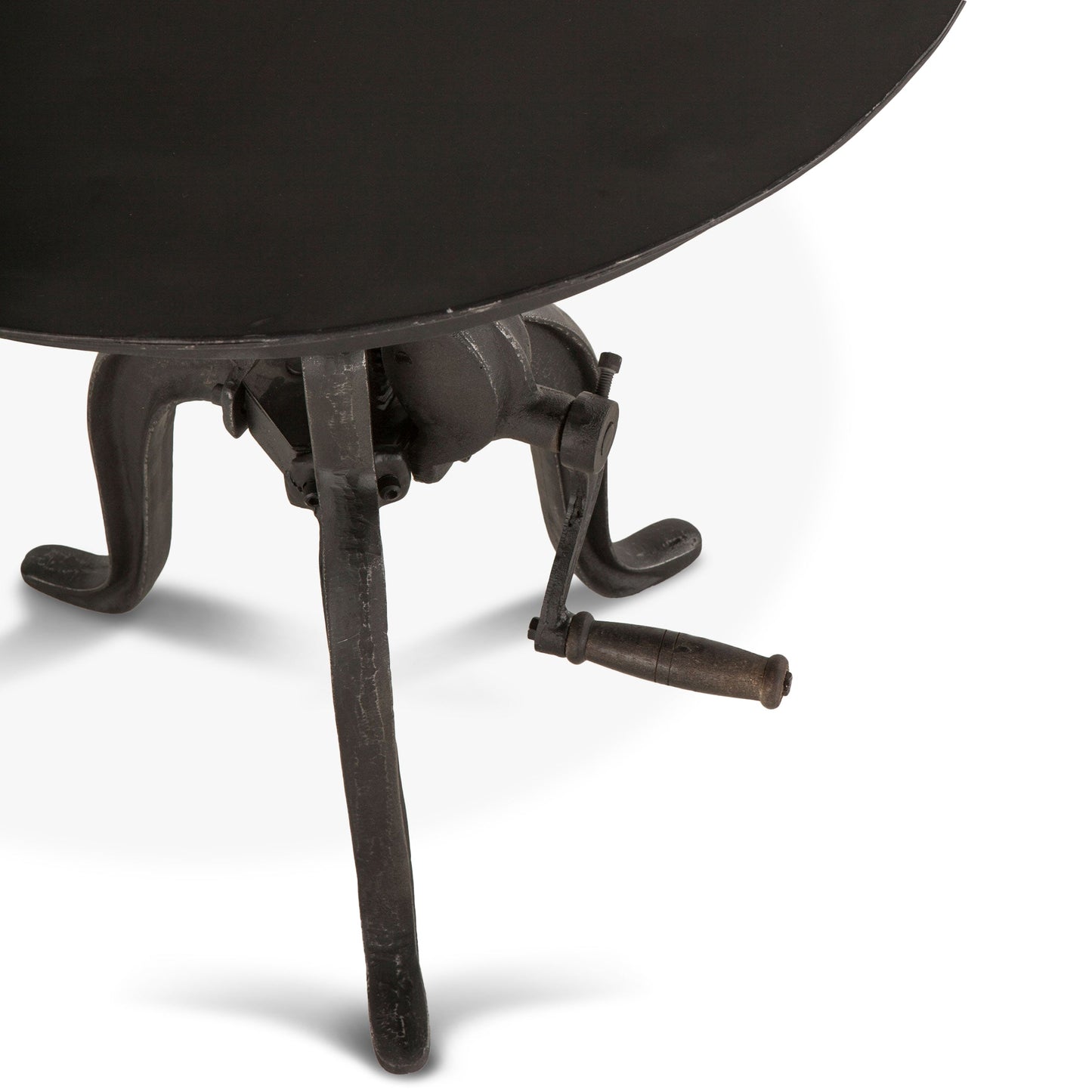 24" Matte Black Adjustable Side Table