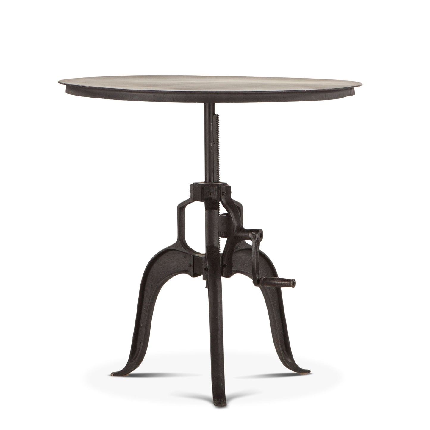 30" Matte Black Adjustable Side Table