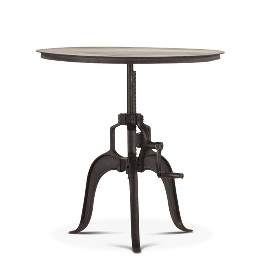 30" Matte Black Adjustable Side Table