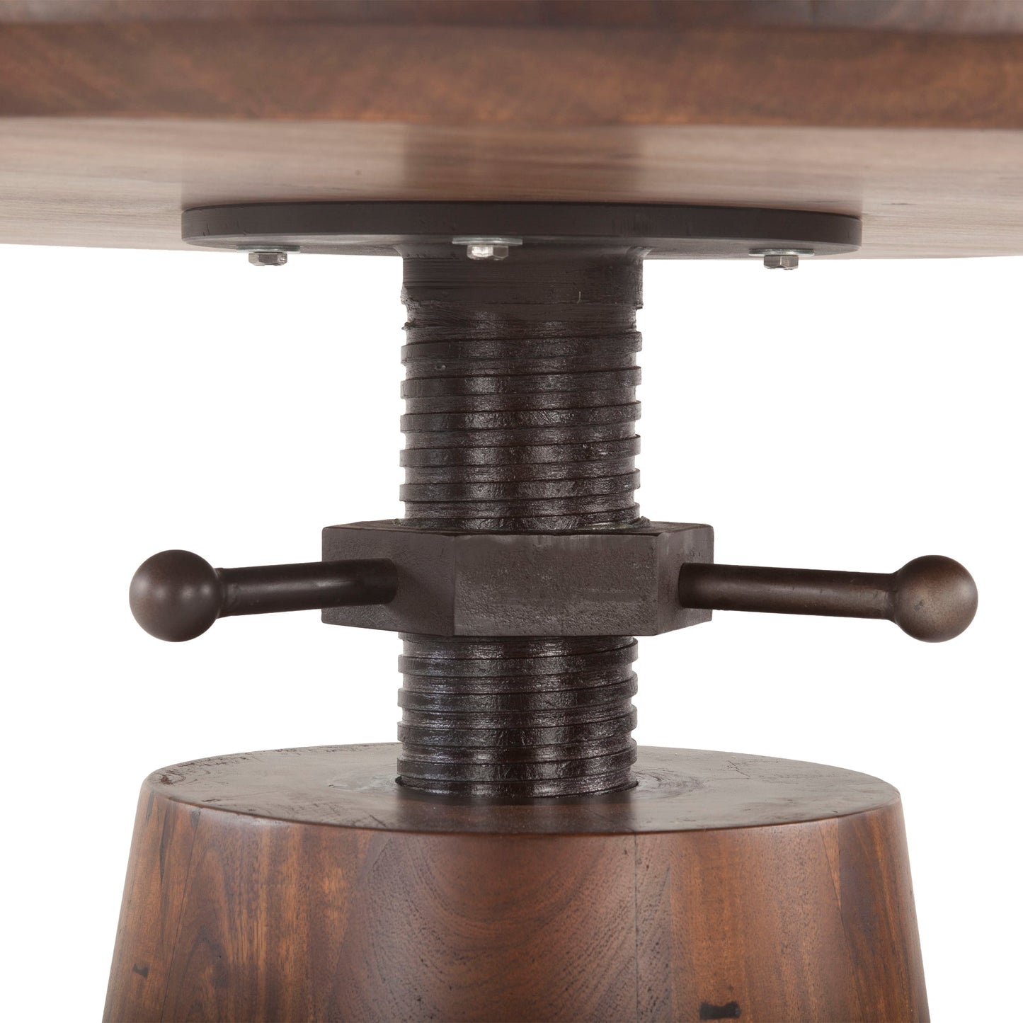40" Walnut Acacia Wood Round Table