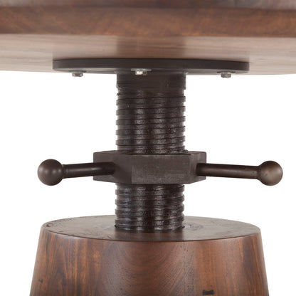 40" Walnut Acacia Wood Round Table