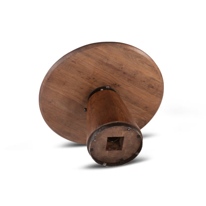 40" Walnut Acacia Wood Round Table