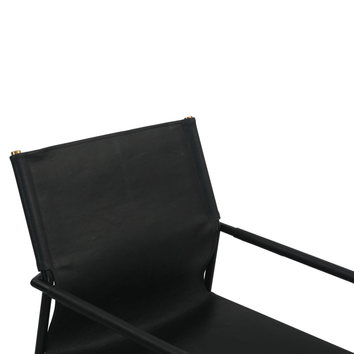 20.5" Black Leather Dining Armchair