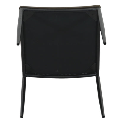 18" Olive Green Leather Dining Chair