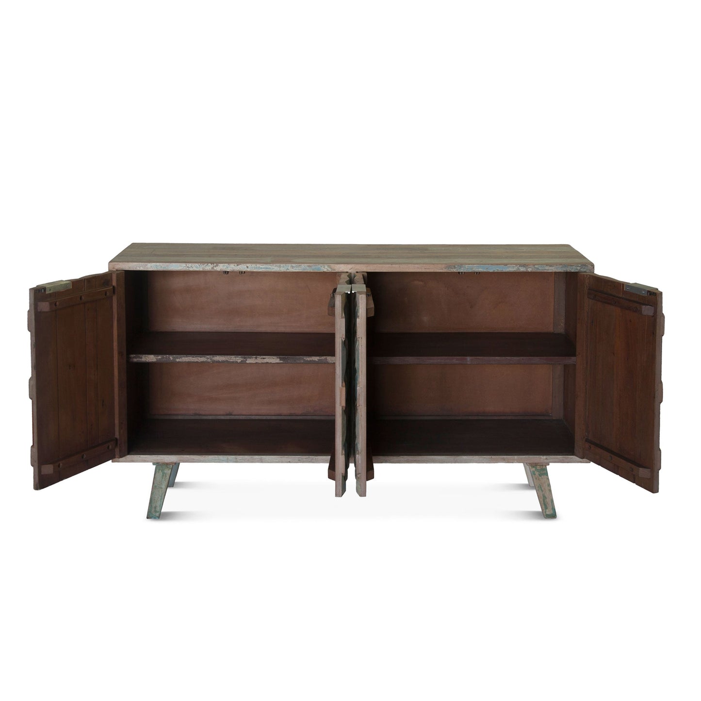 61" Vintage Teal Reclaimed Wood Sideboard