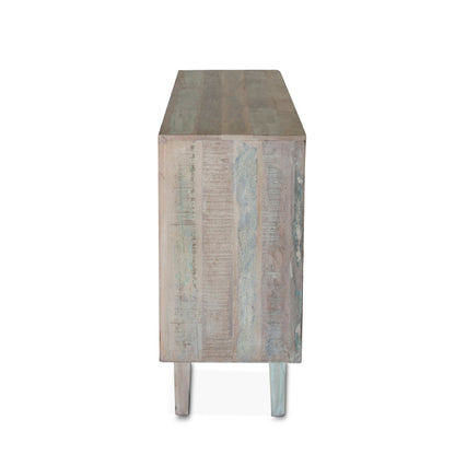 61" Vintage Teal Reclaimed Wood Sideboard