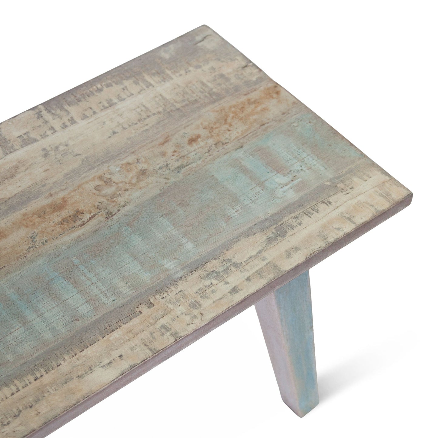 48" Vintage Teal Reclaimed Wood Bench