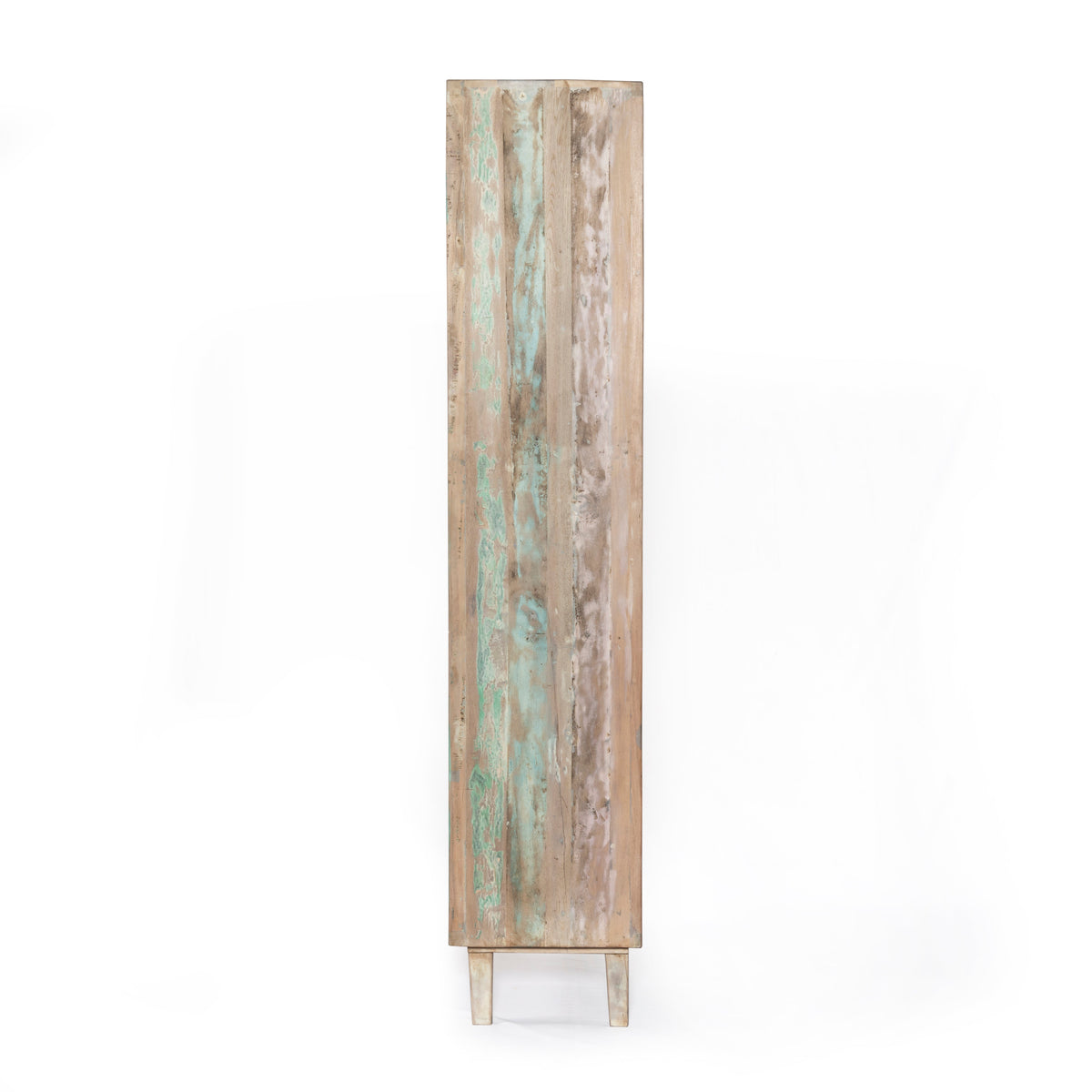 31" Vintage Teal Reclaimed Wood Bookshelf