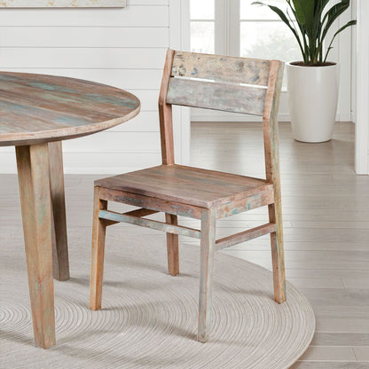 17" Dining Chair in Vintage Teal Reclaimed Wood