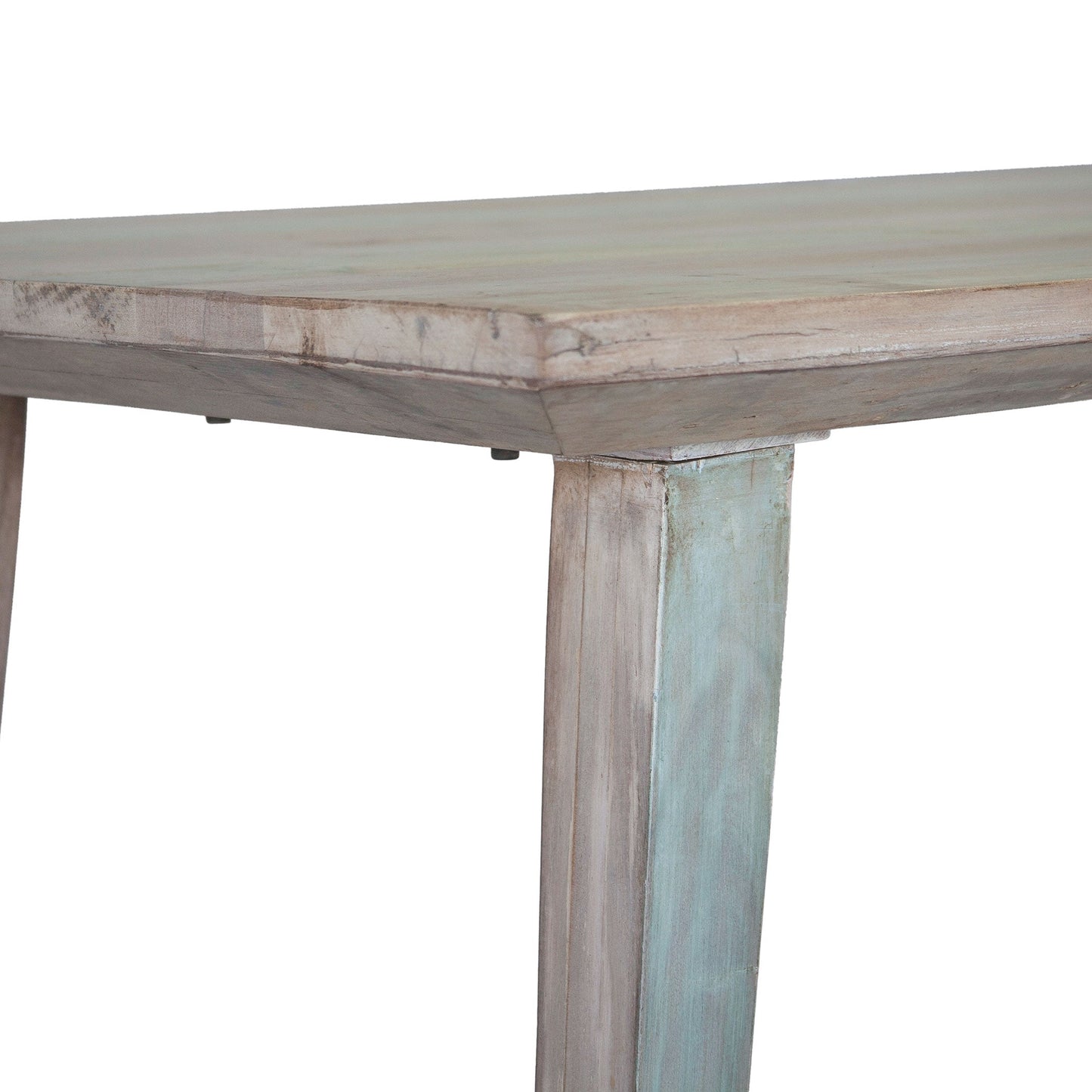 66" Vintage Teal Reclaimed Wood Dining Table