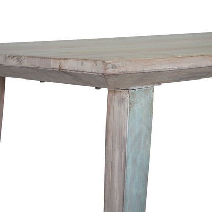 66" Vintage Teal Reclaimed Wood Dining Table