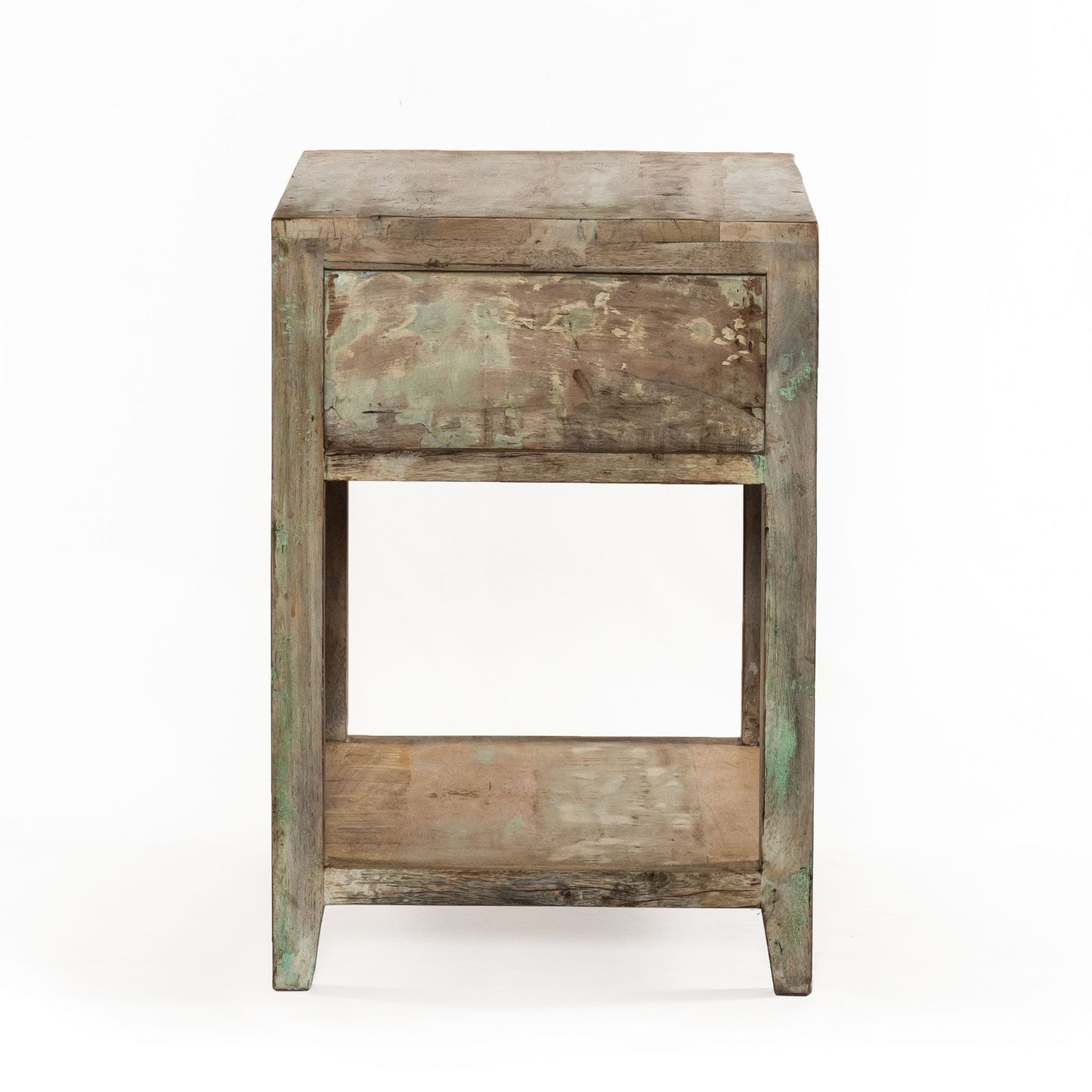 24" Vintage Teal Reclaimed Wood Nightstand