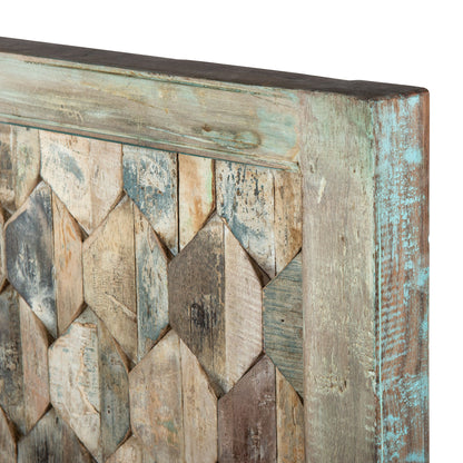 64" Vintage Teal Reclaimed Wood Queen Size Bed