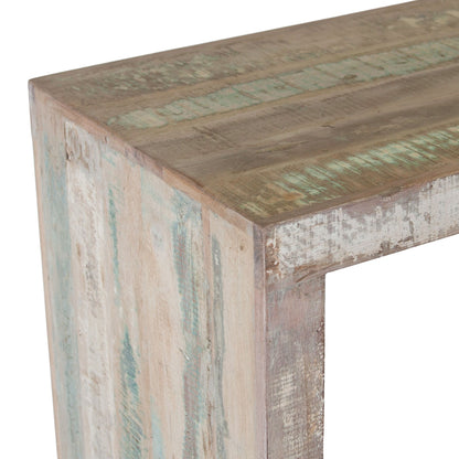66" Vintage Teal Reclaimed Wood Gathering Table