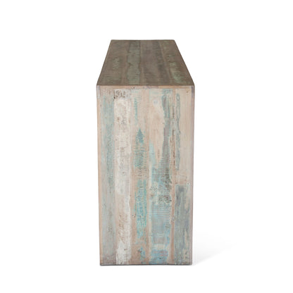 66" Vintage Teal Reclaimed Wood Gathering Table