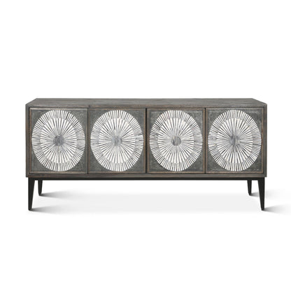 67" Graywash Mango Wood Sideboard
