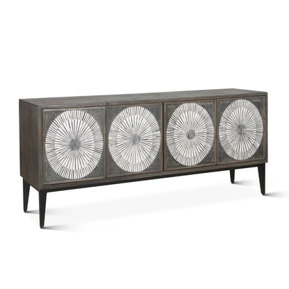 67" Graywash Mango Wood Sideboard