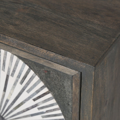 67" Graywash Mango Wood Sideboard