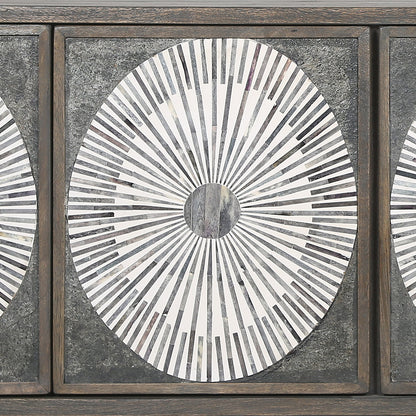 67" Graywash Mango Wood Sideboard