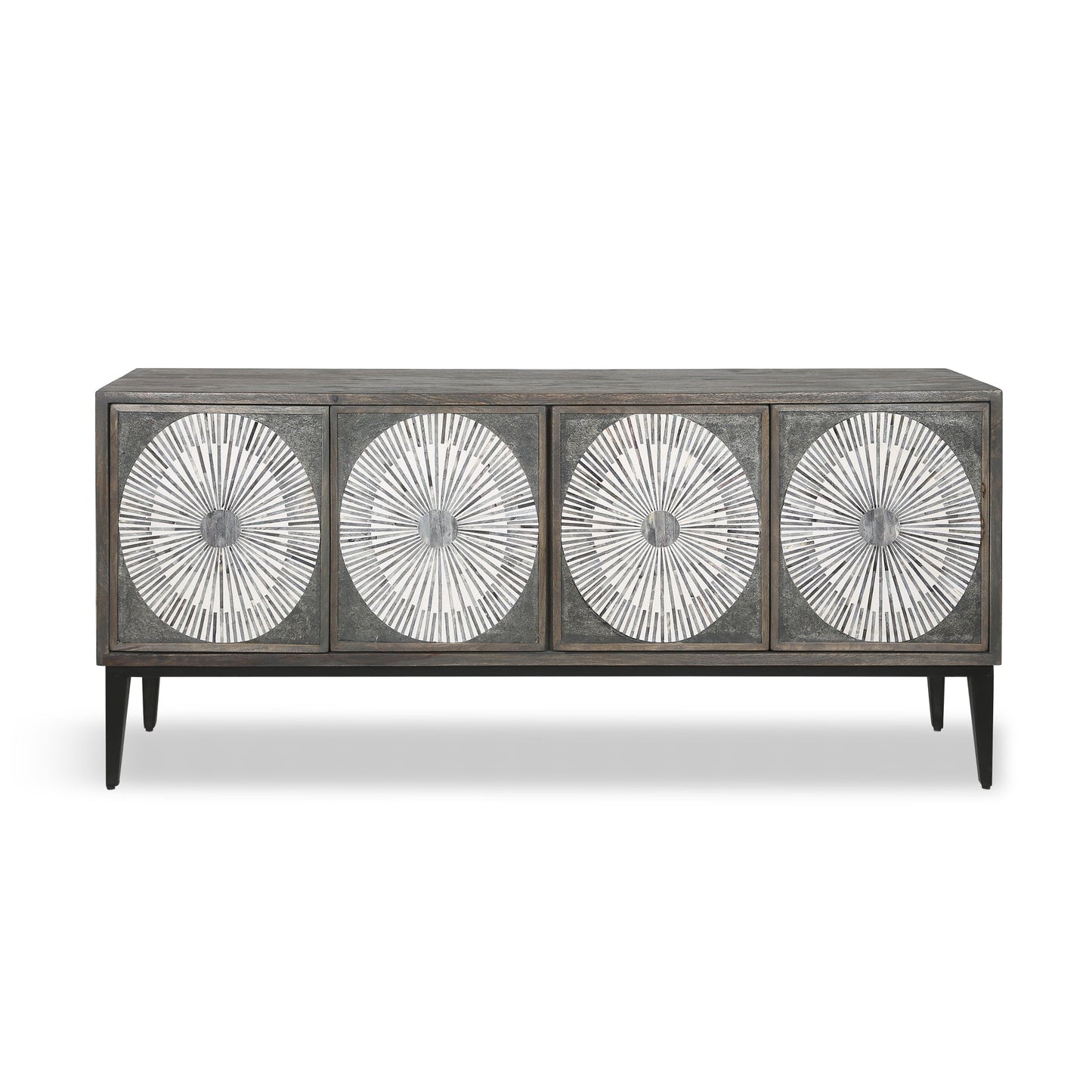 67" Graywash Mango Wood Sideboard