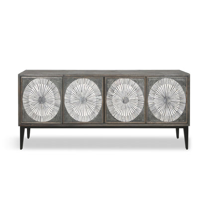 67" Graywash Mango Wood Sideboard