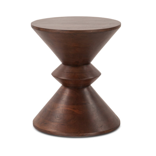 18" Royal Brown Mango Wood Accent Table
