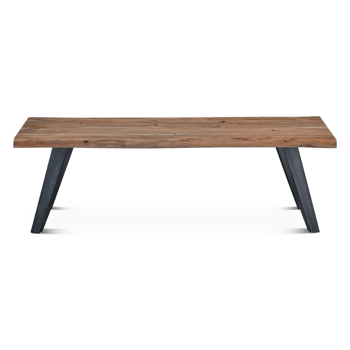 54" Smoked Acacia Wood Bench