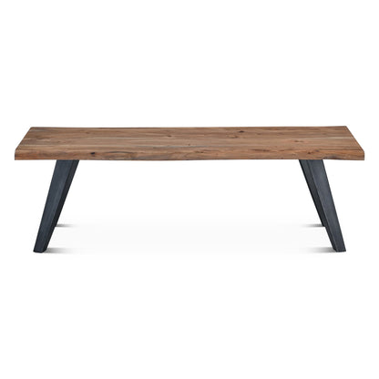 54" Smoked Acacia Wood Bench
