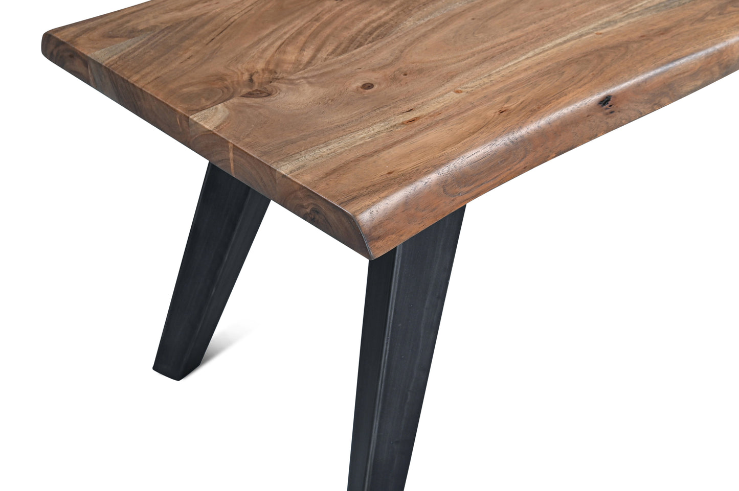 54" Smoked Acacia Wood Bench
