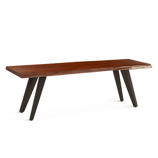 54" Walnut Acacia Wood Bench