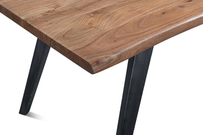 68" Smoked Acacia Wood Dining Table