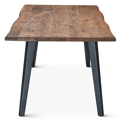 68" Smoked Acacia Wood Dining Table