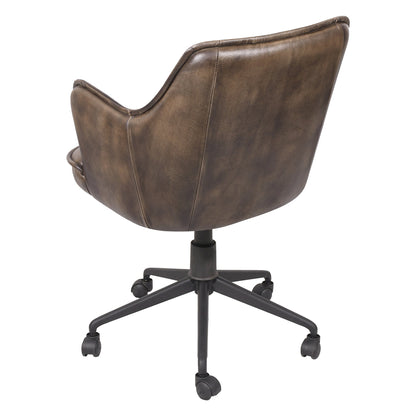21" Antique Whiskey Leather Chair