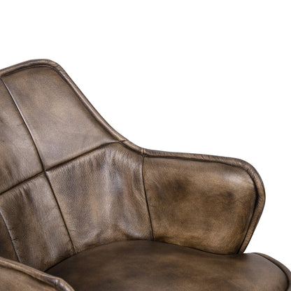 21" Antique Whiskey Leather Chair