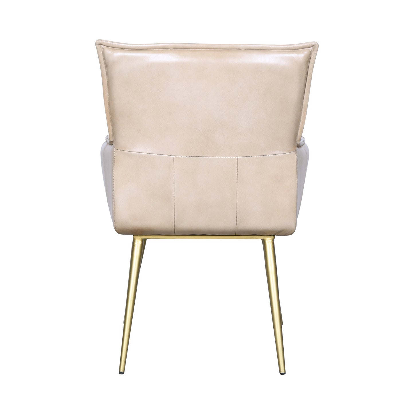 23" Antique Ivory Leather Armchair