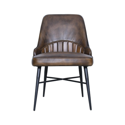 21" Dining Chair in Antique Whiskey Leather