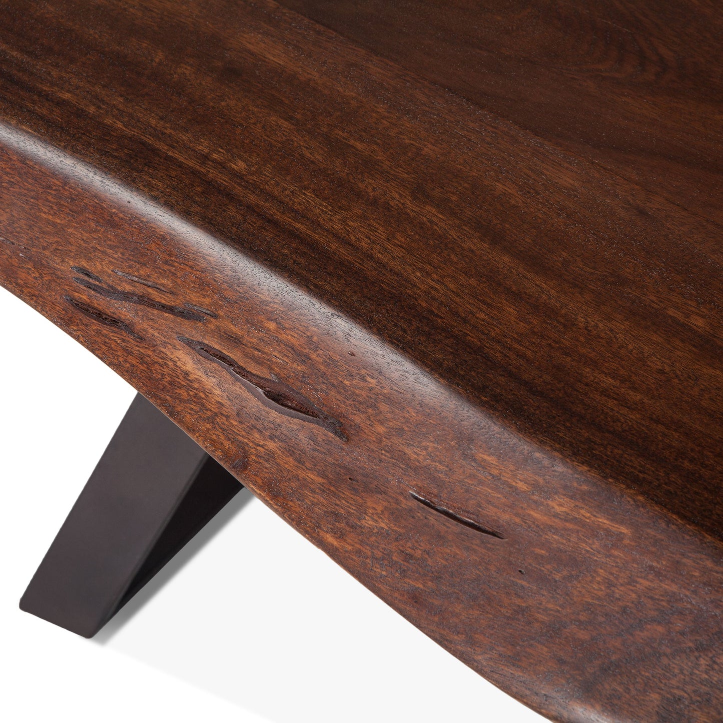 72" Walnut Acacia Wood Bench