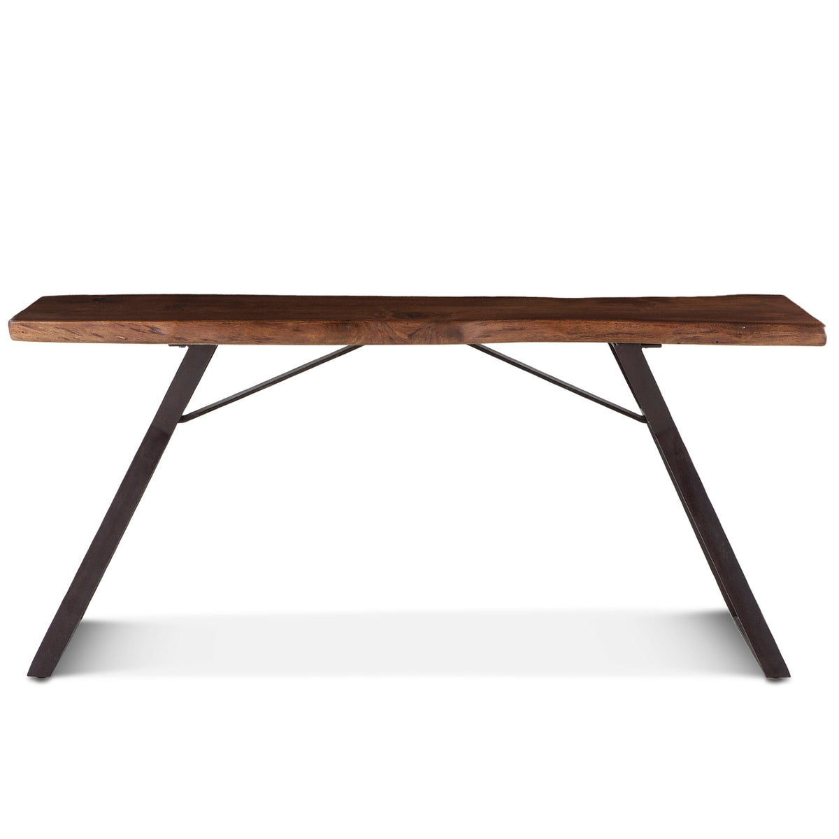 70" Walnut Acacia Wood Console Table