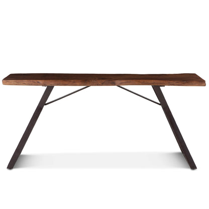 70" Walnut Acacia Wood Console Table