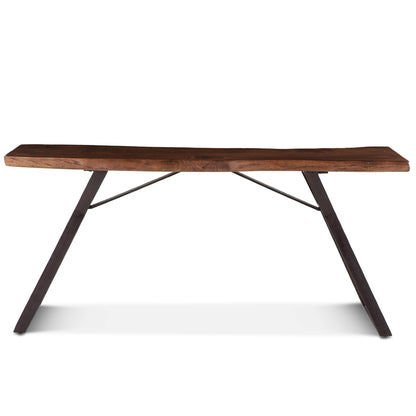 70" Walnut Acacia Wood Console Table