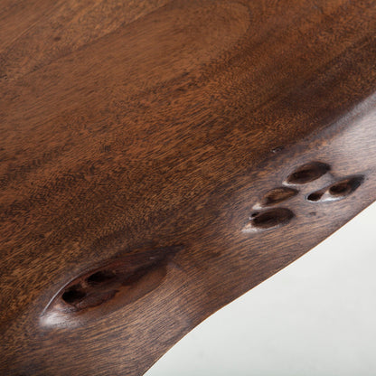 70" Walnut Acacia Wood Console Table