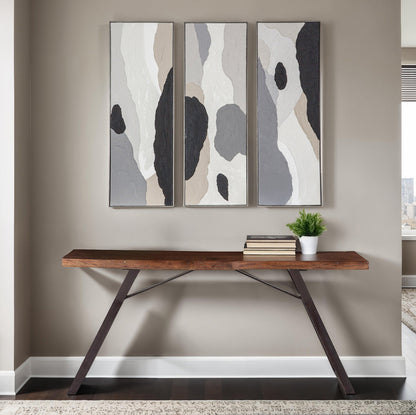 70" Walnut Acacia Wood Console Table