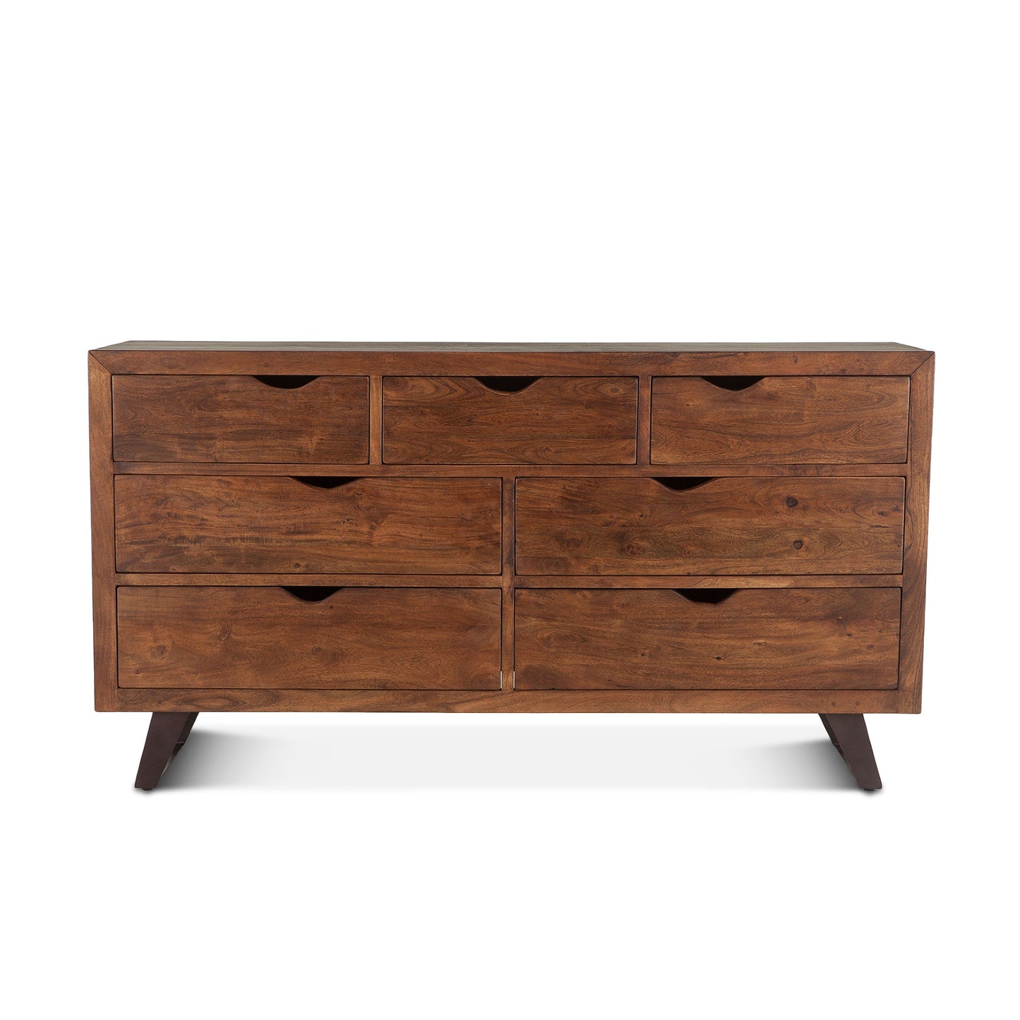 71" Walnut Wood Dresser