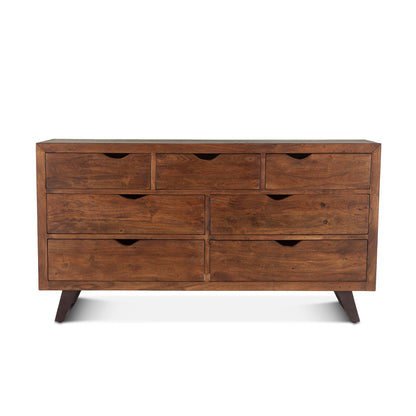 71" Walnut Wood Dresser