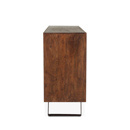 71" Walnut Wood Dresser